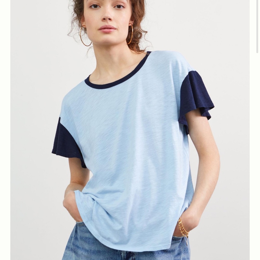 Anthropologie Monika t.la Flutter Sleeve Tee